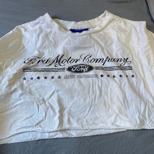 Forever 21 ford collab crop tee